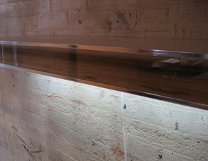sculpted plywood shelf