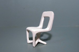 Miniature plaster version of a chair